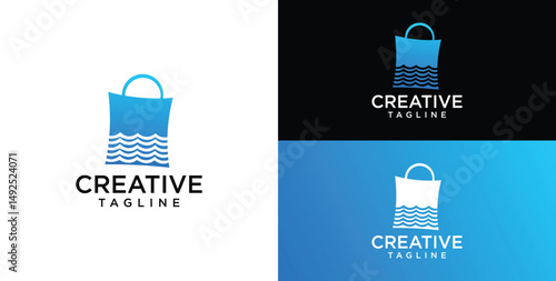 Online Shop Logo designs Template, Vector illustration,