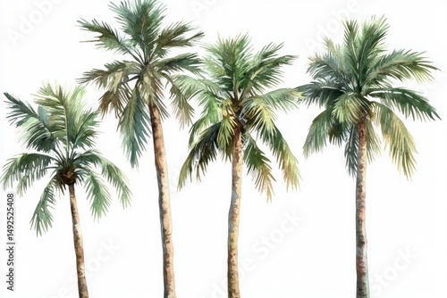 Obraz na płótnie Watercolor palm trees w salonie
