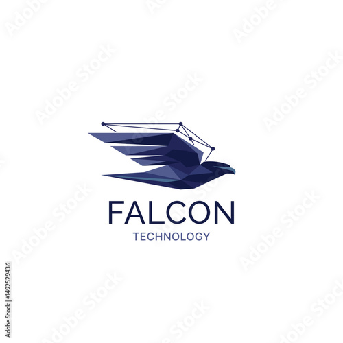 Falcon technology logo vector