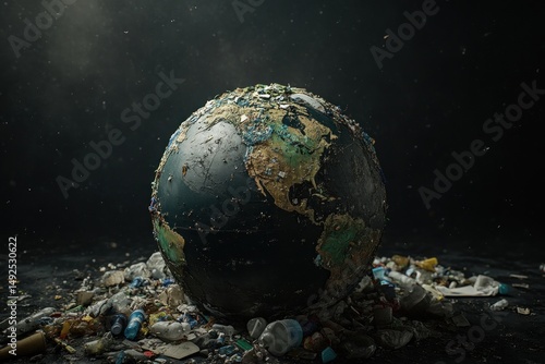 Obraz na płótnie Polluted earth w salonie