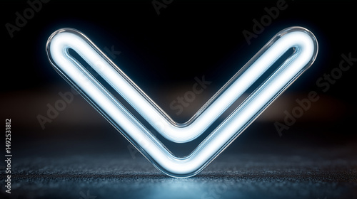 Glowing V Sign: The image p...