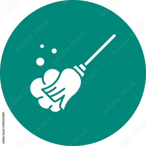 Broom icon vector image. Suitable for mobile apps, web apps and print media.