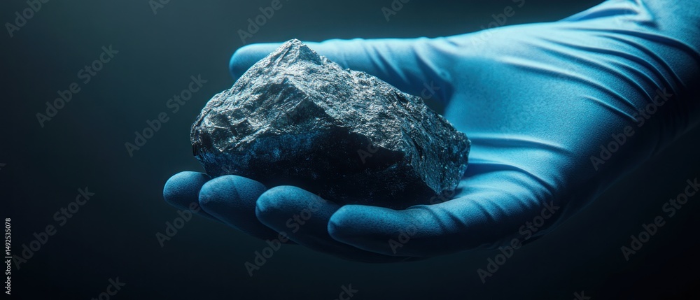 Metal sample in hand
