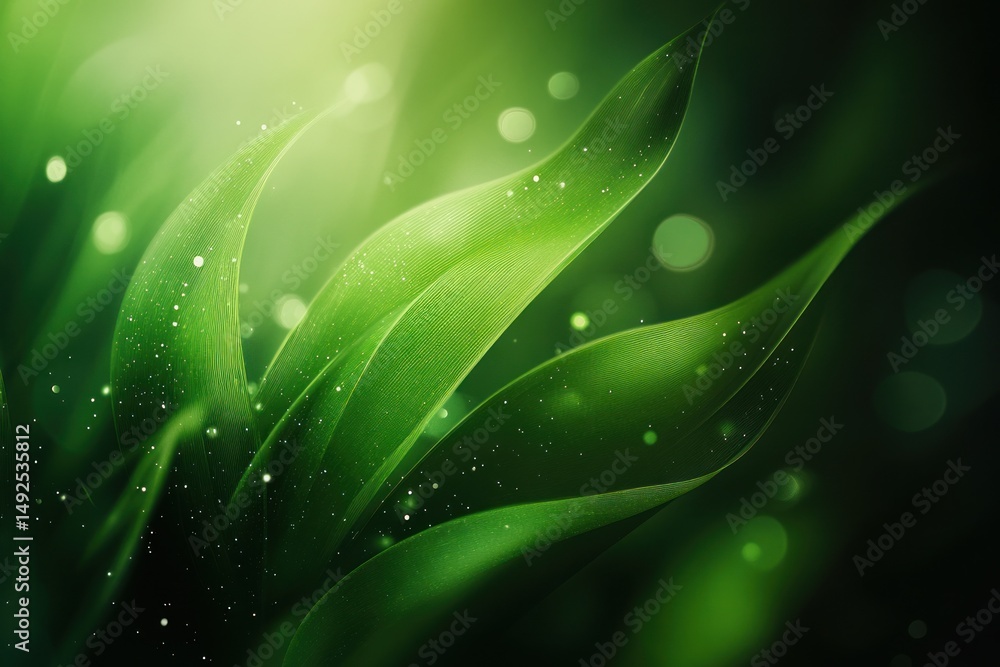 Close up of vibrant green leaves