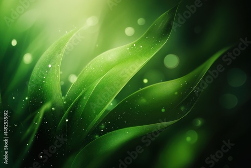 Obraz na płótnie Close up of vibrant green leaves w salonie