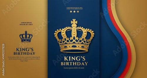 Golden Crown Birthday Design