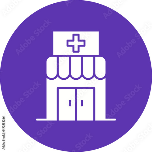 Dispensary icon vector image. Suitable for mobile apps, web apps and print media.