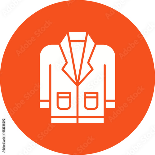Doctor Coat icon vector image. Suitable for mobile apps, web apps and print media.