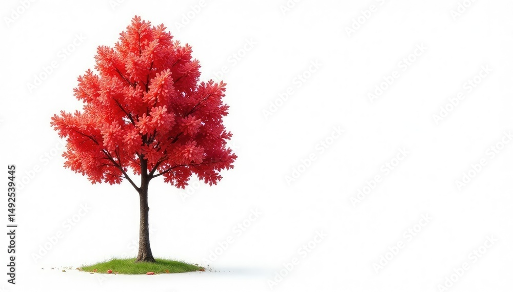 Fototapeta premium Single vibrant sapling against stark white backdrop , sapling, seedling, image