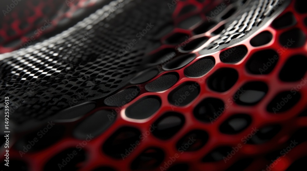 Abstract red and black textured surface
