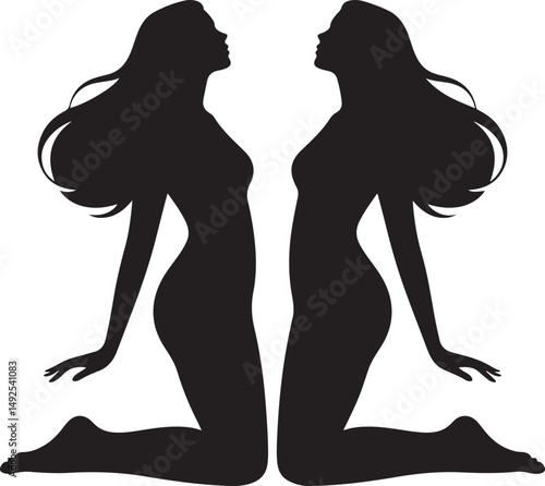 Curvy Black Woman Silhouette 