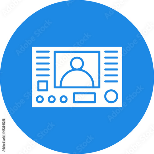 Intercom icon vector image. Suitable for mobile apps, web apps and print media.