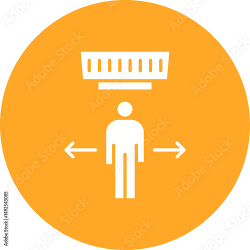 Motion Sensor icon vector image. Suitable for mobile apps, web apps and print media.