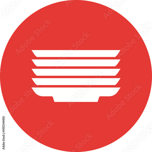 Plates icon vector image. Suitable for mobile apps, web apps and print media.