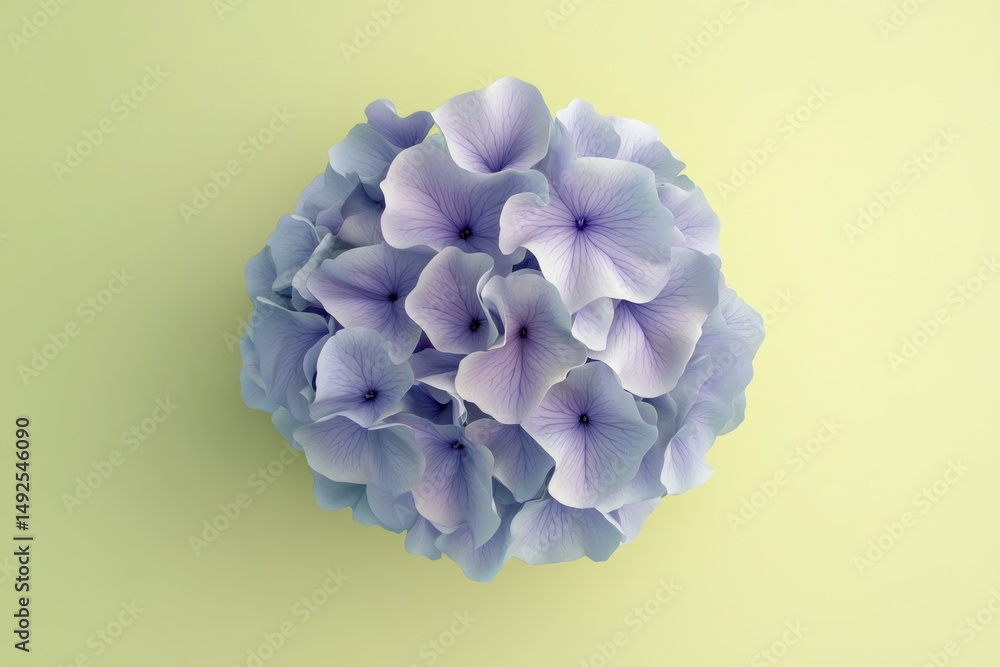 Fototapeta premium Close-up view of a light purple flower cluster.