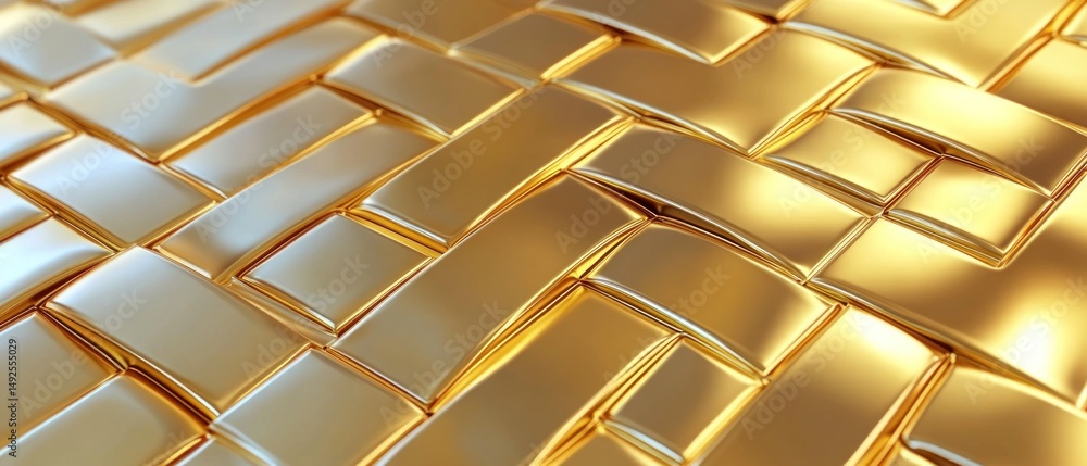 Gold geometric woven pattern