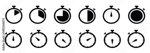  stopwatch logo set, stopwatch vector.