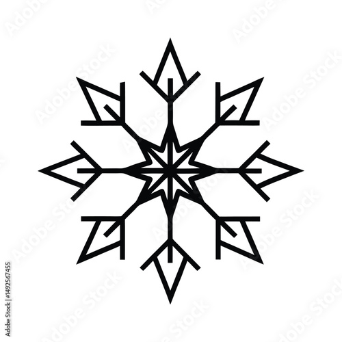 Wallpaper Mural Silhouette of a Snowflake Torontodigital.ca