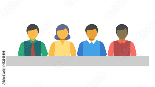  diverse faceless individuals