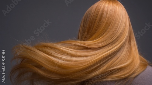 Wallpaper Mural A woman with long blonde hair is shaking her hair. Hair is waving. Back view. Close-up of the head. Torontodigital.ca