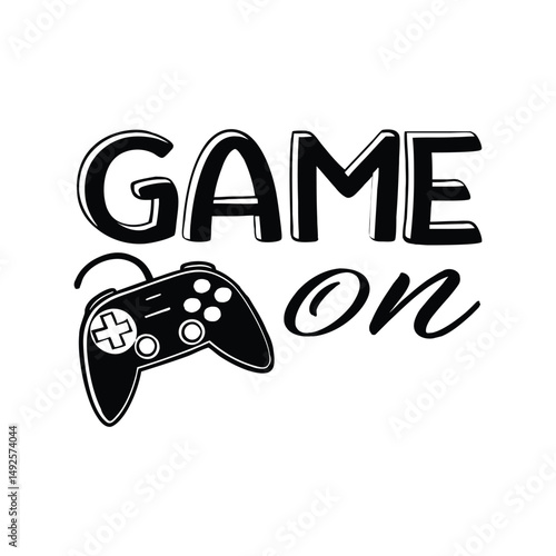 Game mode on typography vector illustration. Bold gaming t-shirt design with modern lettering for print, apparel, or merch

