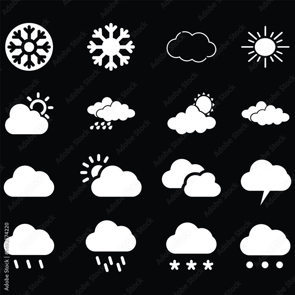 clouds icons , many forms and style clouds icons , many forms and style