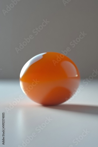Obraz na płótnie Orange sphere on a light background w salonie