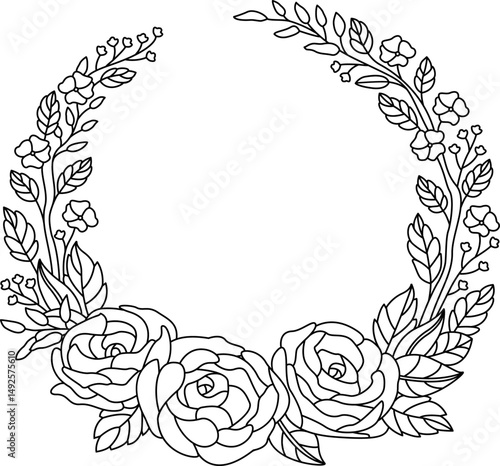 Wedding Floral Frame vector