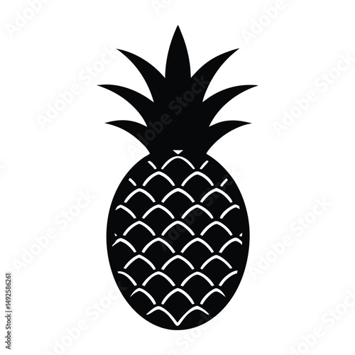 Silhouette of a Pineapple