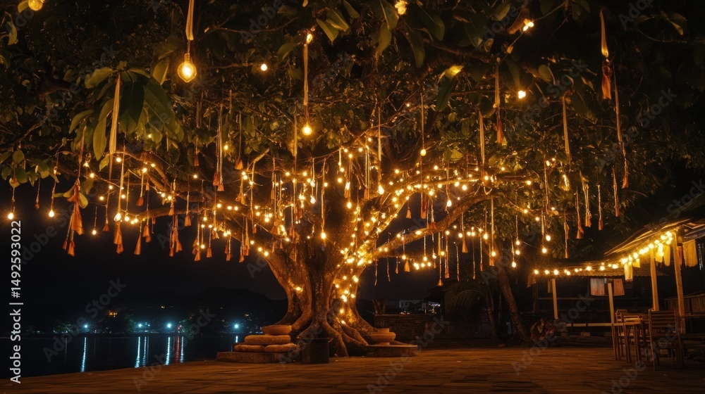 Illuminated Tree at Night (1) Illuminated Tree at Night (1)