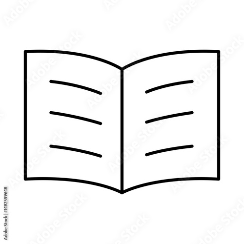 Book Line Icon Editable Stroke. Education, Study, Library, Reading, Science, Student, Graduation, Bookstore Icons Vector Illustration