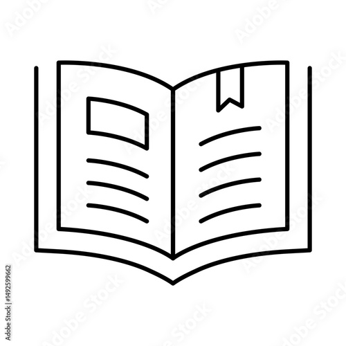 Book Line Icon Editable Stroke. Education, Study, Library, Reading, Science, Student, Graduation, Bookstore Icons Vector Illustration