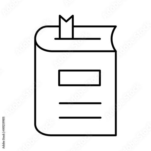 Book Line Icon Editable Stroke. Education, Study, Library, Reading, Science, Student, Graduation, Bookstore Icons Vector Illustration