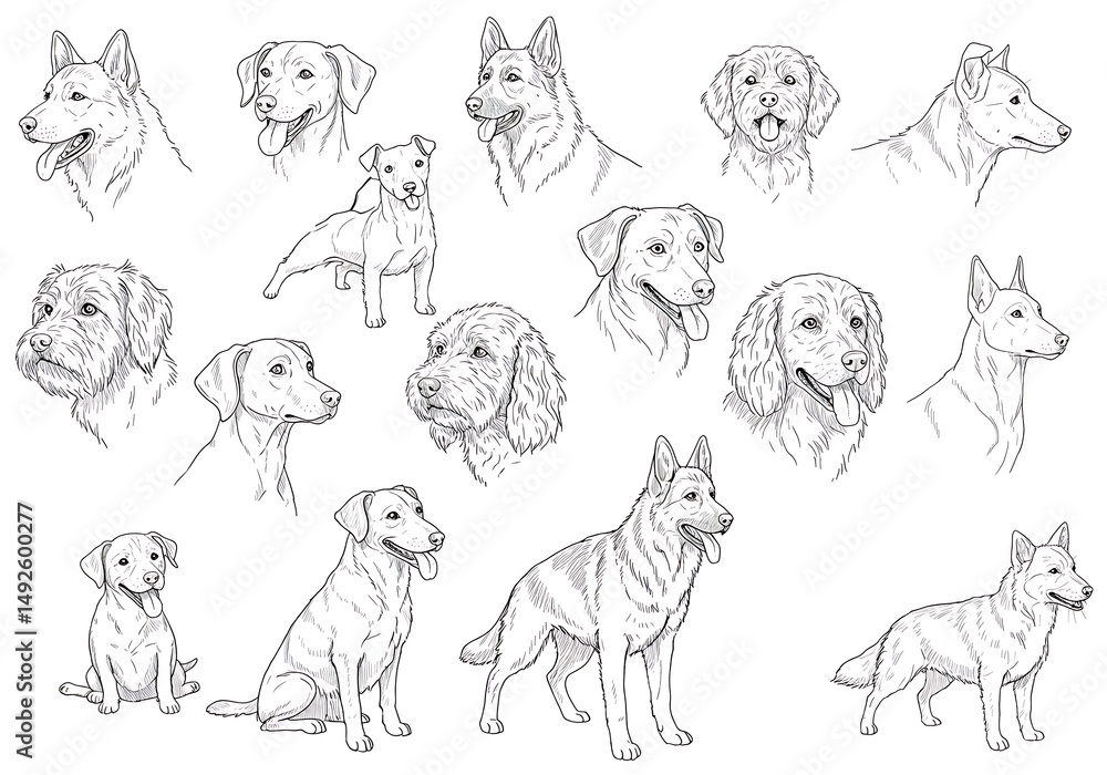Canine Sketches: A Graphite Symphony Canine Sketches: A Graphite Symphony
