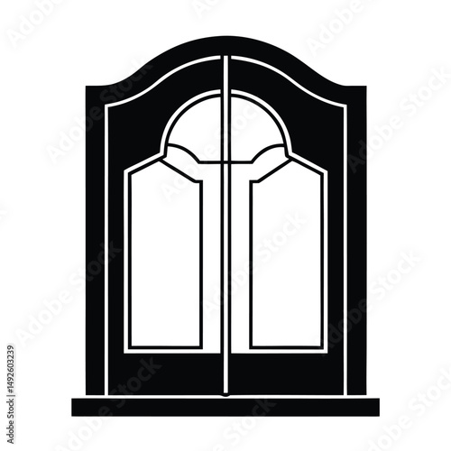 Silhouette of a French Door