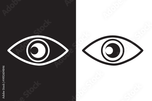 eye icon set. eyesight symbol , eye, view, vision icons in flat style