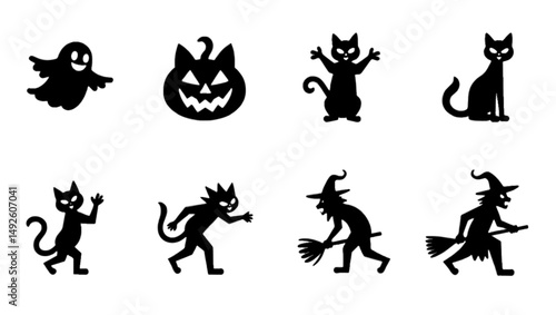 "Halloween Vector Collection – Pumpkins, Ghosts, Witches, and Spooky Elements"

