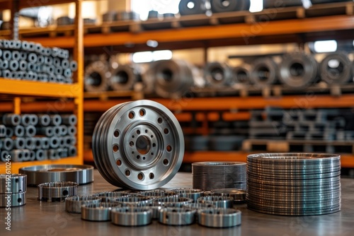 Wallpaper Mural Metal parts on a factory floor Torontodigital.ca