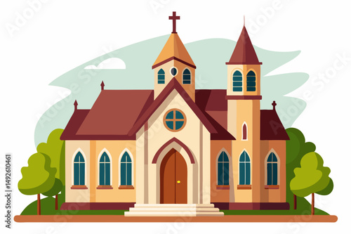 Wallpaper Mural Church Silhouette Graphic Art Torontodigital.ca