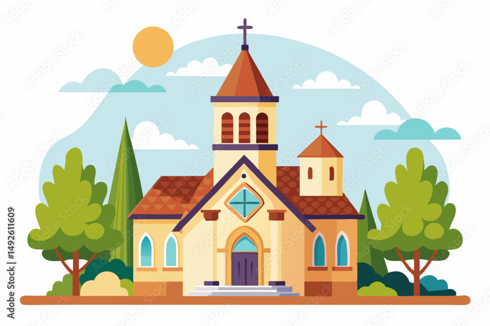 Empty Background Church Vector Empty Background Church Vector