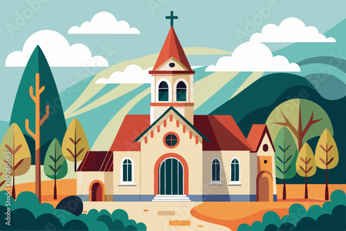 Church Building Vector Image