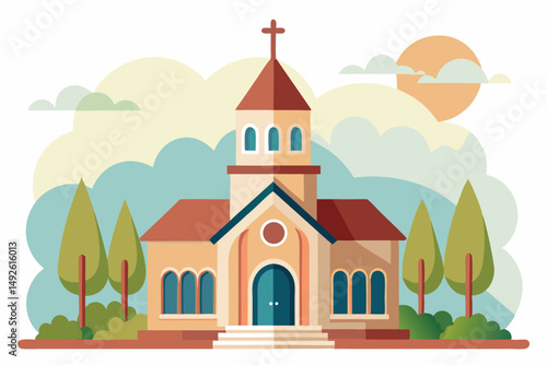 Church Graphic White Background
