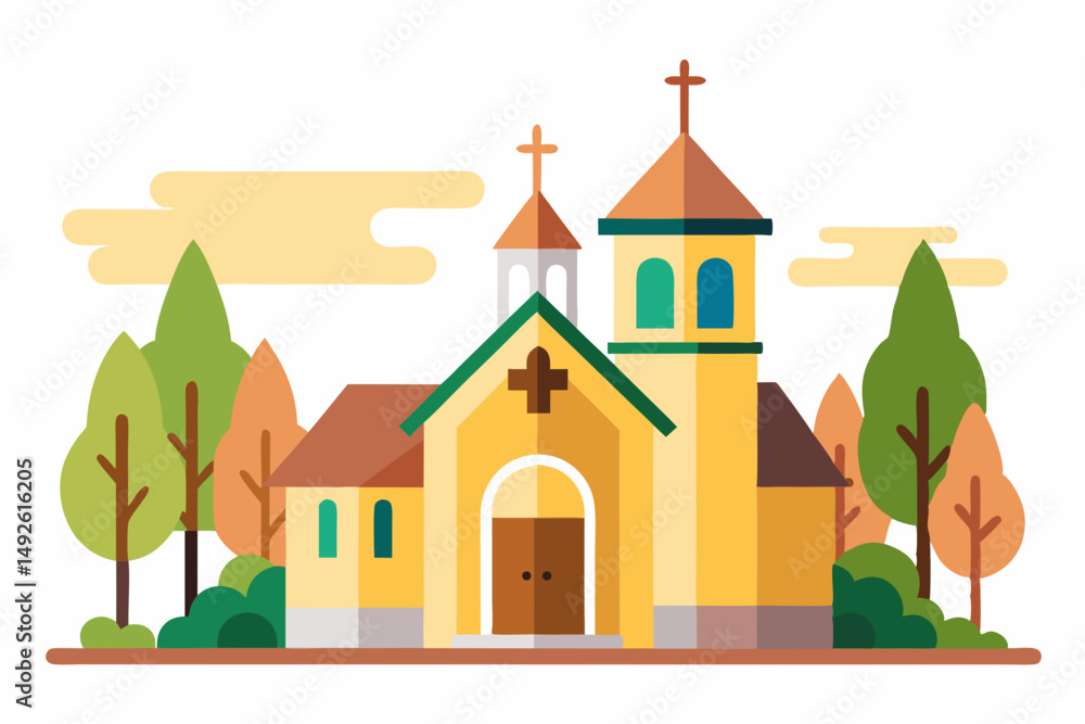 Fototapeta premium Elegant Church Vector Design