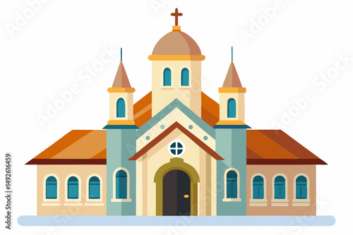 Wallpaper Mural Minimalist Church Background Vector Torontodigital.ca
