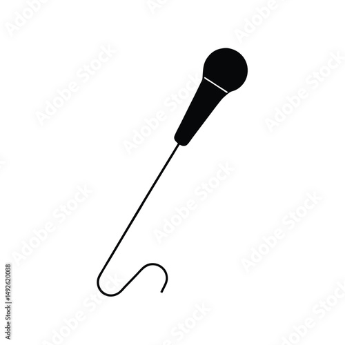 Silhouette of a Lavaliere microphone
