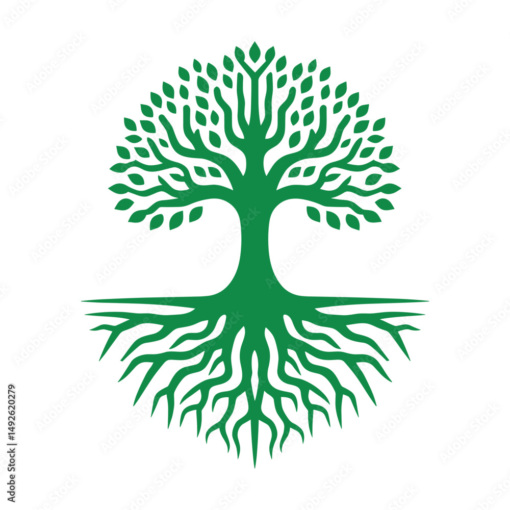 Naklejka premium Green tree vector