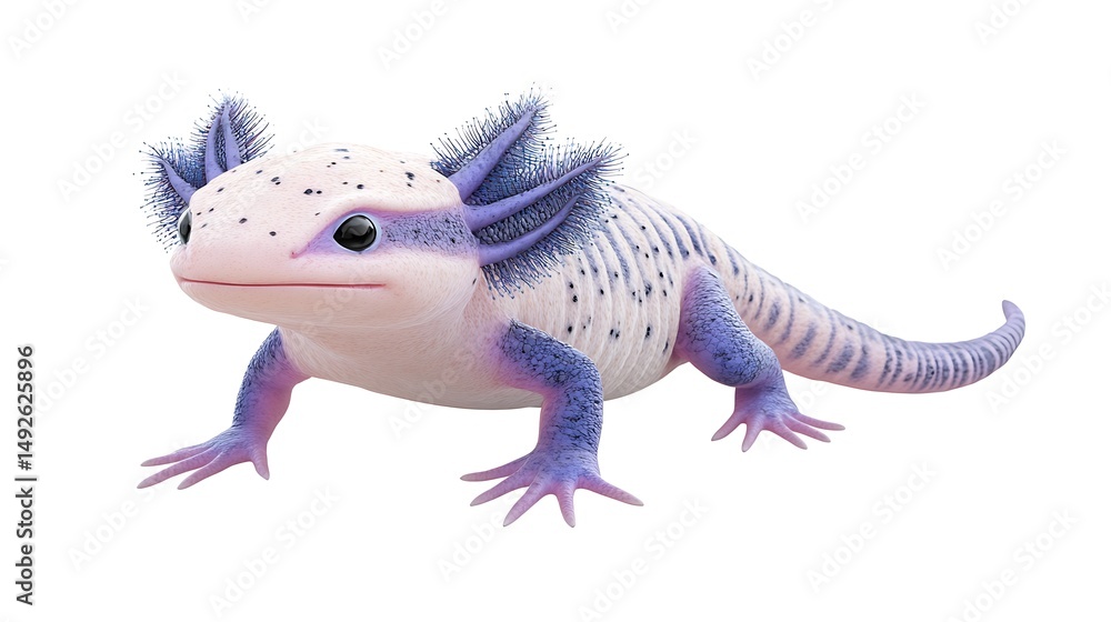 Naklejka premium Pink and purple amphibian