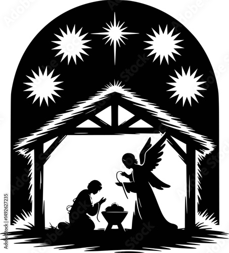 Nativity SVG - Manger Svg - Stable SVG - Christmas Svg - Nativity Clip Art - Nativity Silhouette
Nativity SVG, Nativity scene svg, Christmas SVG, Holiday Decoration Decal, Vinyl Cut File, NativitPrint