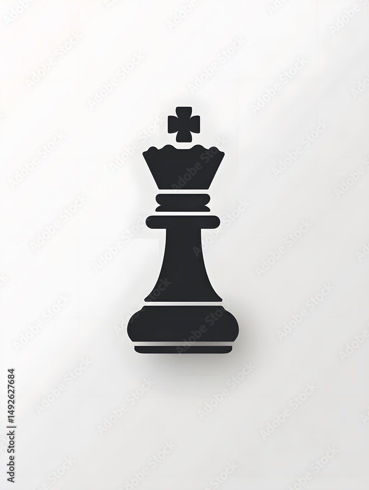 Chess King Vector Icon: Black Symbol of Strategy, Excellence, and Victory in Digital Board Game Art Chess King Vector Icon: Black Symbol of Strategy, Excellence, and Victory in Digital Board Game Art