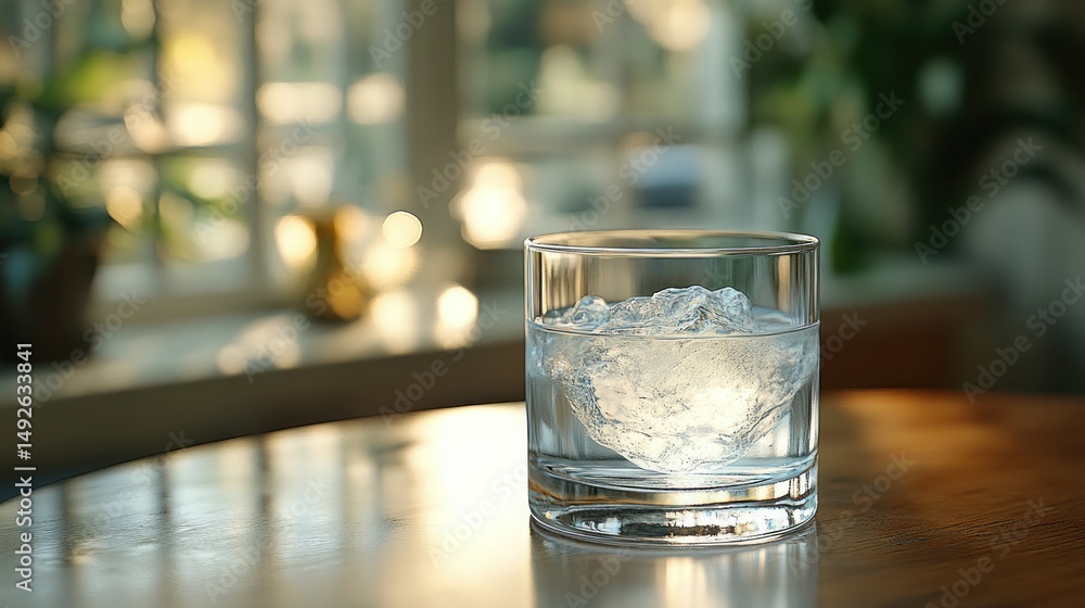 Iced water in a glass Iced water in a glass